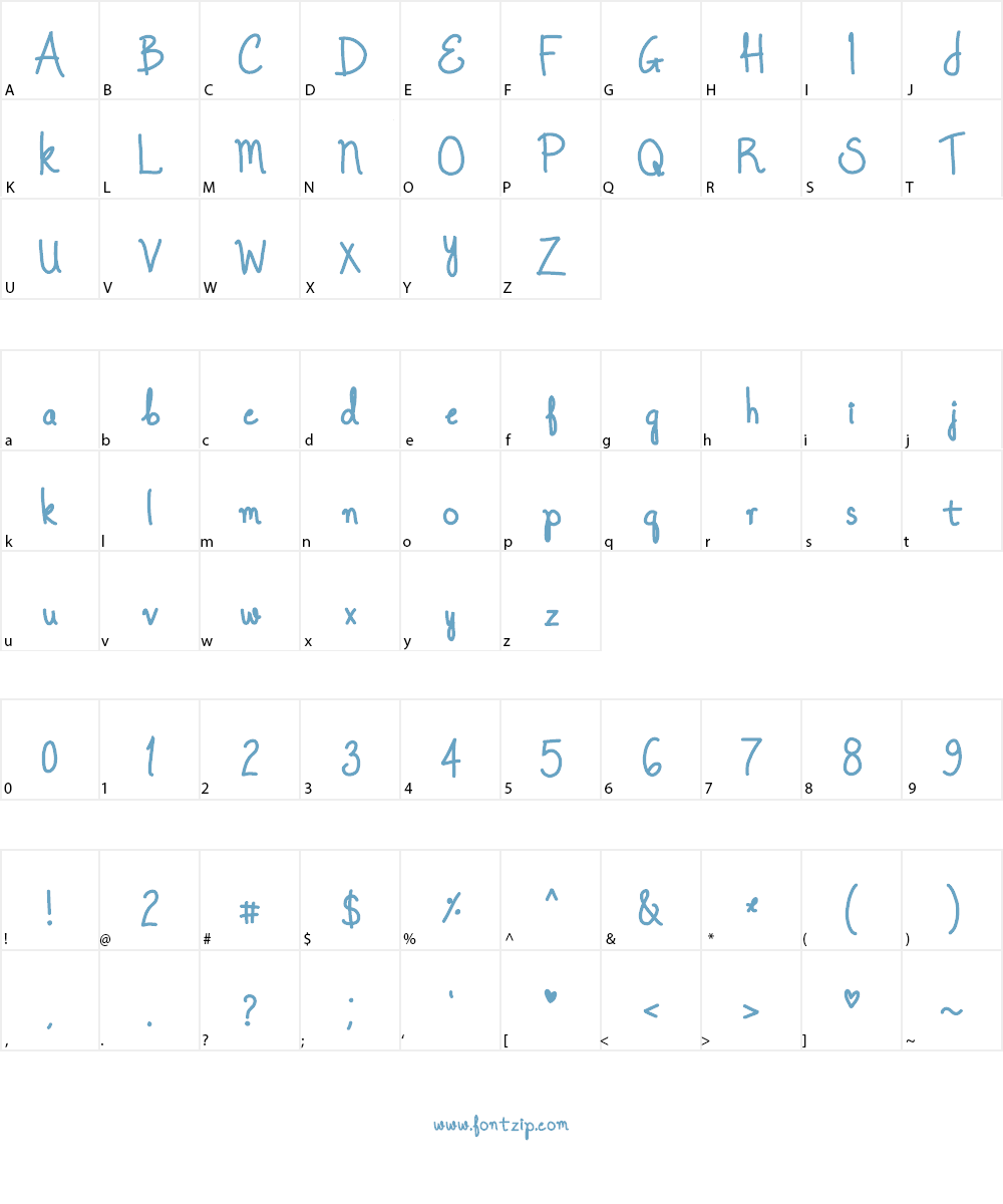 Once Upon A Dream Font Character